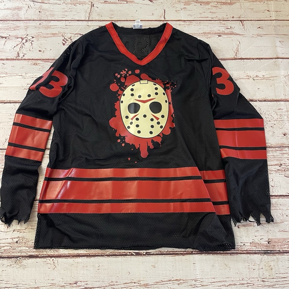 Y2K Jason Vorhees Friday the 13th‎ Jersey Hockey Halloween Shirt Small Medium